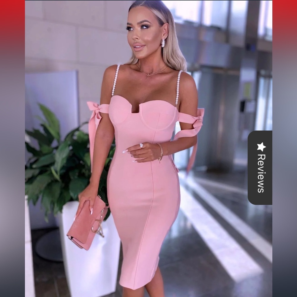 Catwalk Connection Tori Pink Midi Dress - Picture 2 of 5